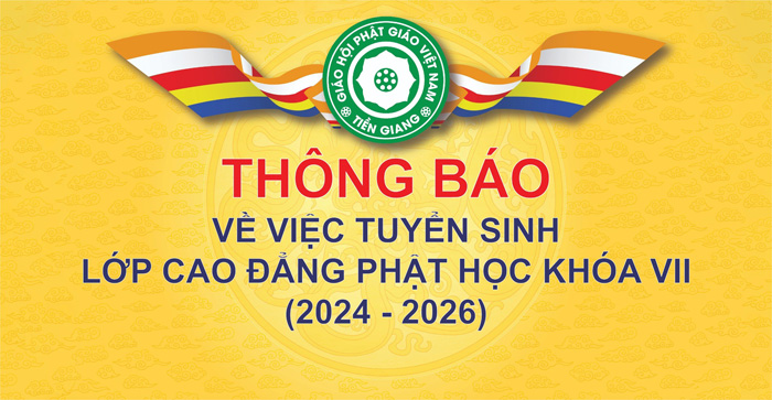 Thông báo Chiêu sinh Cao đẳng Phật học VII (2024-2026)